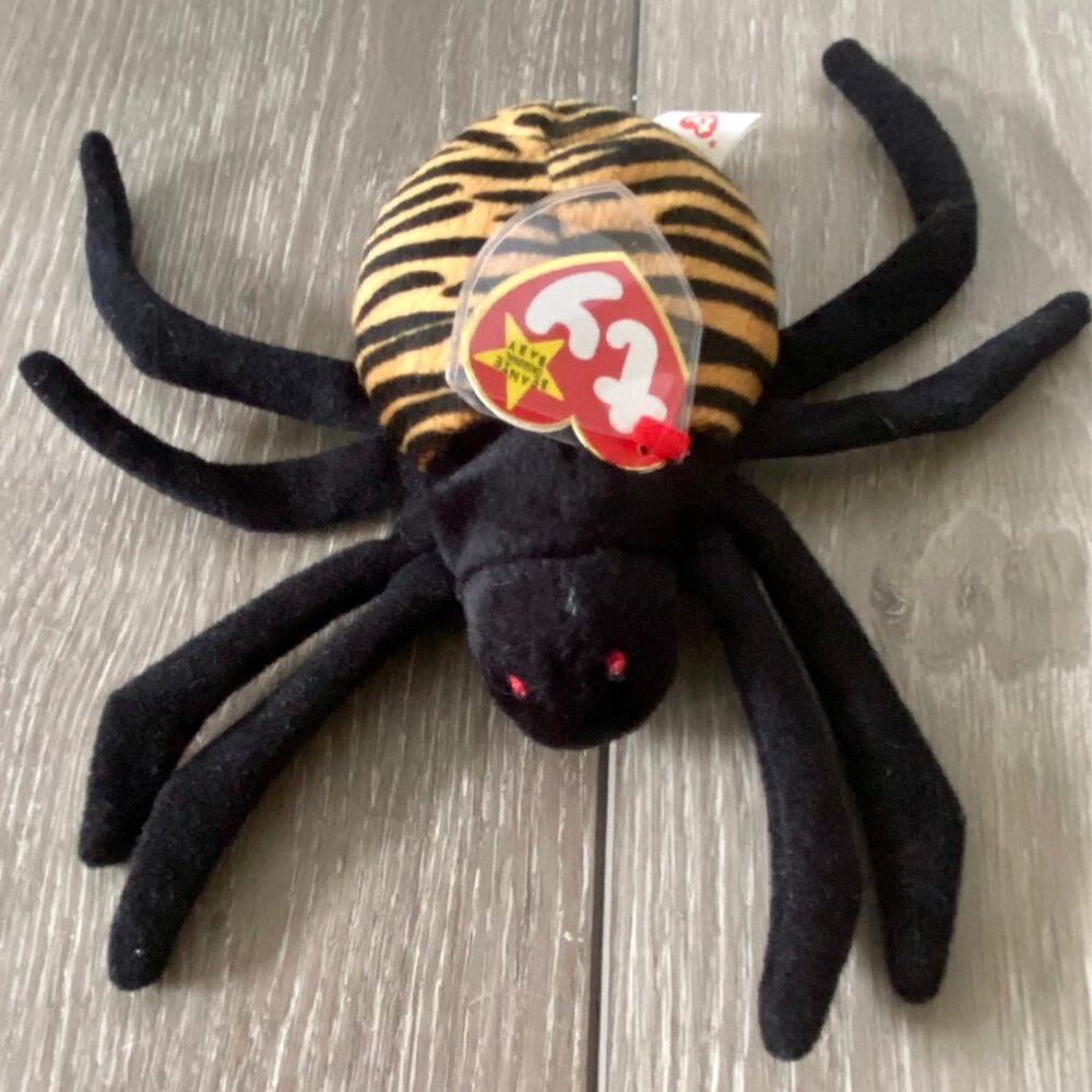 Ty Beanie Baby "SPINNER"1996 - Retired, Rare, & with Errors - Halloween Beanie